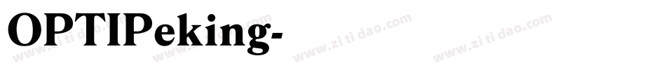 OPTIPeking字体转换