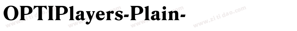 OPTIPlayers-Plain字体转换