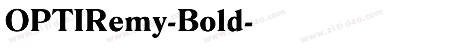 OPTIRemy-Bold字体转换