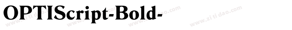 OPTIScript-Bold字体转换
