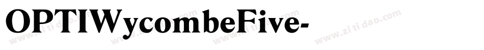 OPTIWycombeFive字体转换