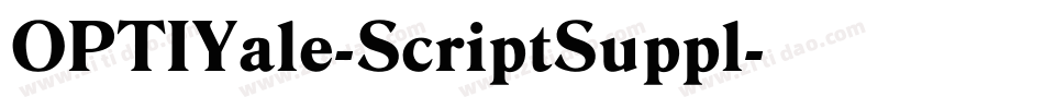 OPTIYale-ScriptSuppl字体转换