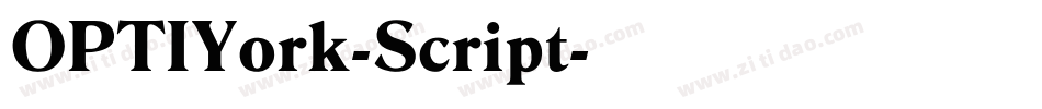OPTIYork-Script字体转换