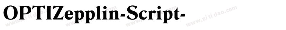 OPTIZepplin-Script字体转换