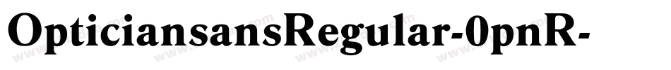 OpticiansansRegular-0pnR字体转换