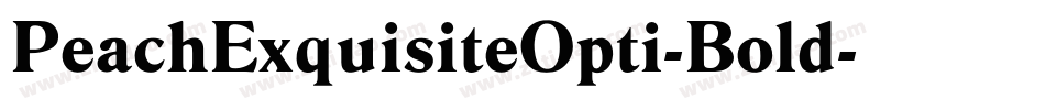 PeachExquisiteOpti-Bold字体转换