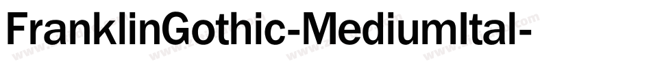 FranklinGothic-MediumItal字体转换