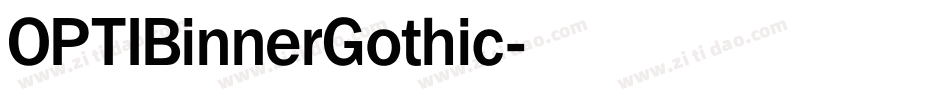 OPTIBinnerGothic字体转换