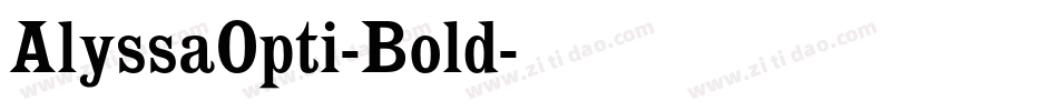 AlyssaOpti-Bold字体转换