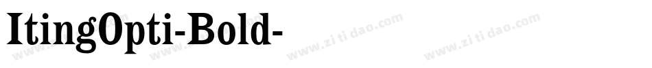 ItingOpti-Bold字体转换
