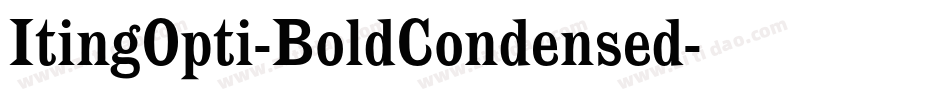 ItingOpti-BoldCondensed字体转换