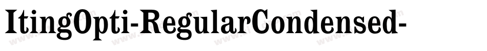ItingOpti-RegularCondensed字体转换