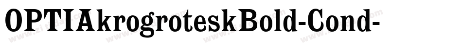 OPTIAkrogroteskBold-Cond字体转换