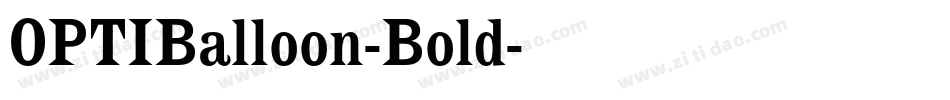 OPTIBalloon-Bold字体转换