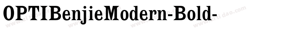 OPTIBenjieModern-Bold字体转换