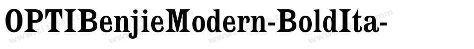 OPTIBenjieModern-BoldIta字体转换