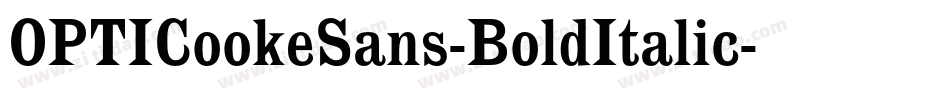 OPTICookeSans-BoldItalic字体转换