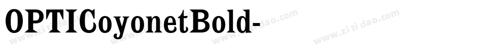 OPTICoyonetBold字体转换