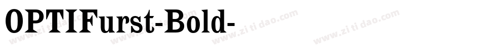 OPTIFurst-Bold字体转换