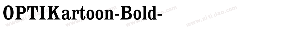 OPTIKartoon-Bold字体转换