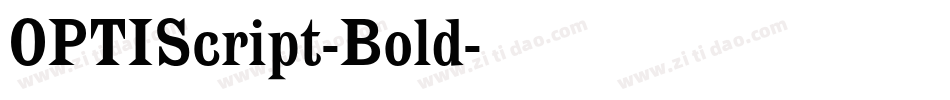 OPTIScript-Bold字体转换