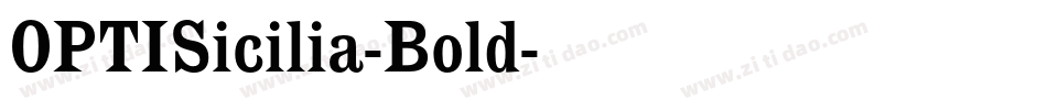 OPTISicilia-Bold字体转换