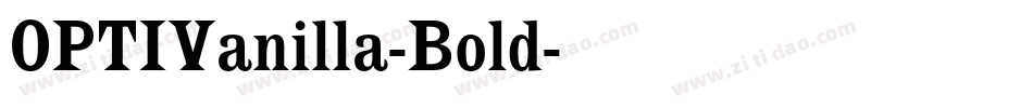 OPTIVanilla-Bold字体转换