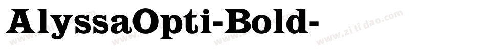 AlyssaOpti-Bold字体转换