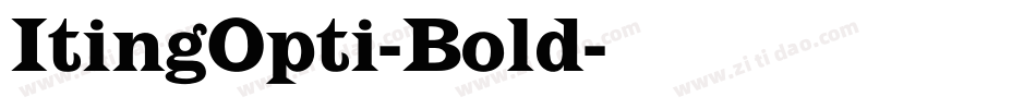 ItingOpti-Bold字体转换
