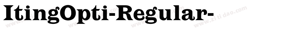 ItingOpti-Regular字体转换