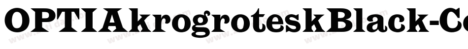OPTIAkrogroteskBlack-Cond字体转换