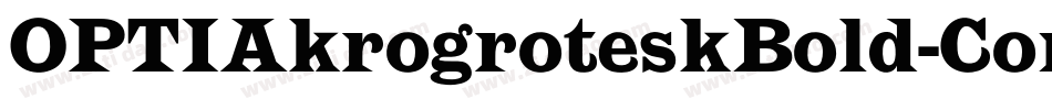 OPTIAkrogroteskBold-Cond字体转换
