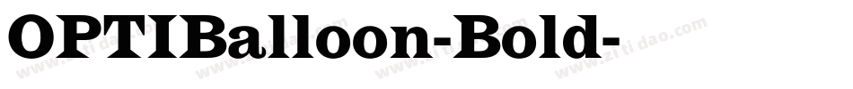 OPTIBalloon-Bold字体转换