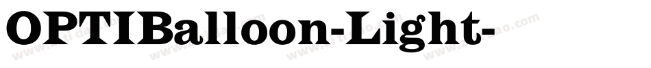OPTIBalloon-Light字体转换