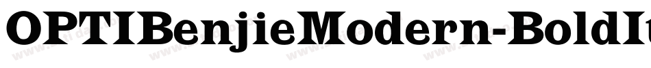 OPTIBenjieModern-BoldIta字体转换