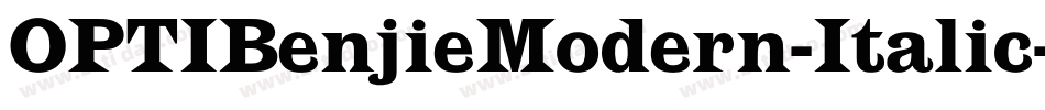 OPTIBenjieModern-Italic字体转换