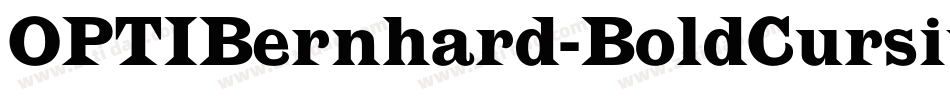OPTIBernhard-BoldCursive字体转换