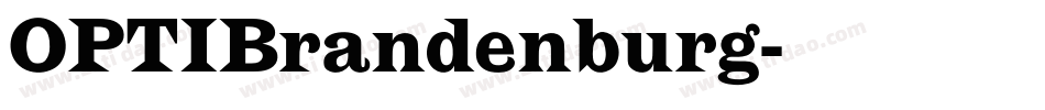 OPTIBrandenburg字体转换