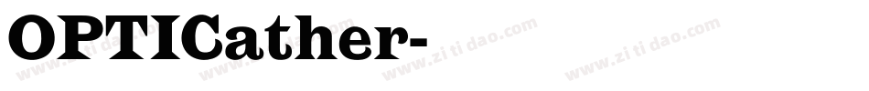 OPTICather字体转换