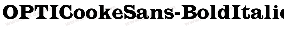 OPTICookeSans-BoldItalic字体转换