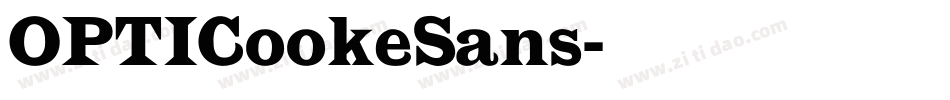 OPTICookeSans字体转换