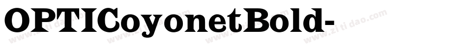 OPTICoyonetBold字体转换