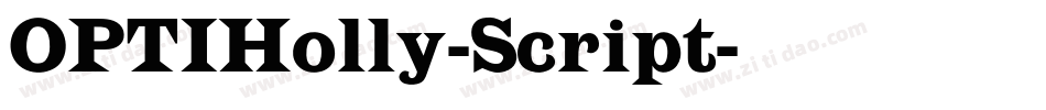 OPTIHolly-Script字体转换