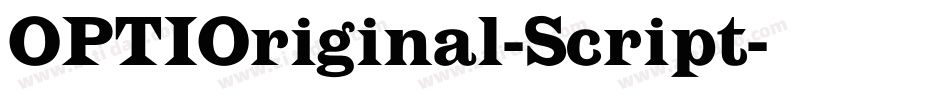 OPTIOriginal-Script字体转换