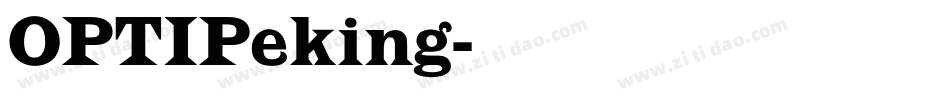 OPTIPeking字体转换