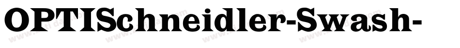 OPTISchneidler-Swash字体转换