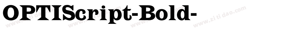 OPTIScript-Bold字体转换
