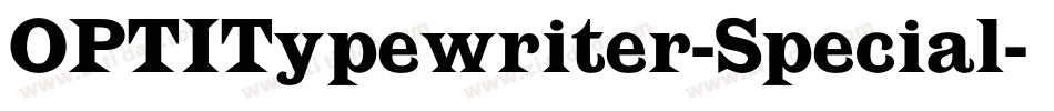 OPTITypewriter-Special字体转换
