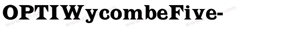OPTIWycombeFive字体转换