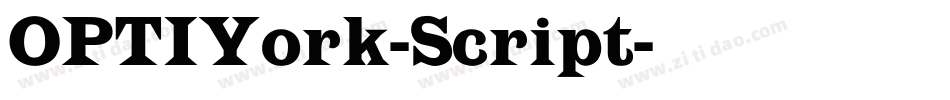 OPTIYork-Script字体转换